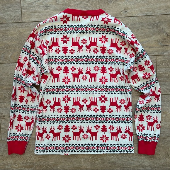 Hanna Andersson Adults Reindeer Faire Isle Pajama Top Sz Medium Long Sleeve - Picture 6 of 7